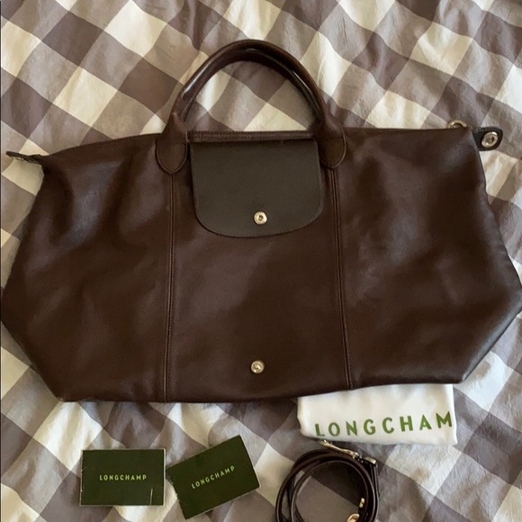 Longchamp Handbags - Longchamp large leader le pliage cuir tote